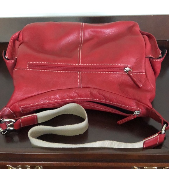 Tignanello Red Pebble-like leather - Picture 2 of 4